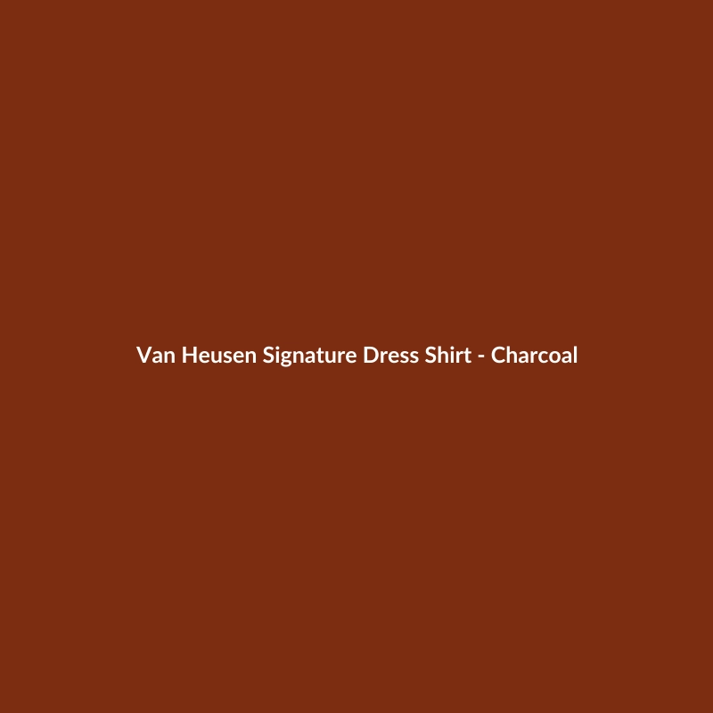 Van Heusen Signature Charcoal Men's Dress Shirt with Relaxed Fit