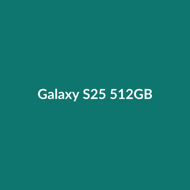 Samsung Galaxy S25 512GB smartphone in Titanium Gray, showcasing its large screen and camera.