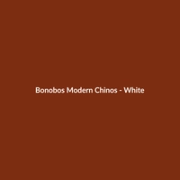 Bonobos Modern Chinos in White, featuring a tailored fit for men. Classic Menswear Co. product.
