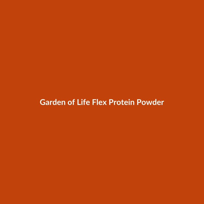 Garden of Life Flex Protein Powder in Vanilla flavor, featuring green and red packaging. Ideal for advanced fitness enthusiasts.