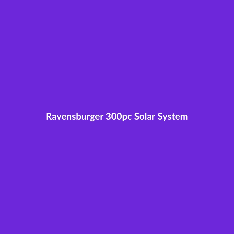 Ravensburger 300pc Solar System 1500 piece puzzle, featuring vibrant planets and stars, ideal for educational play.