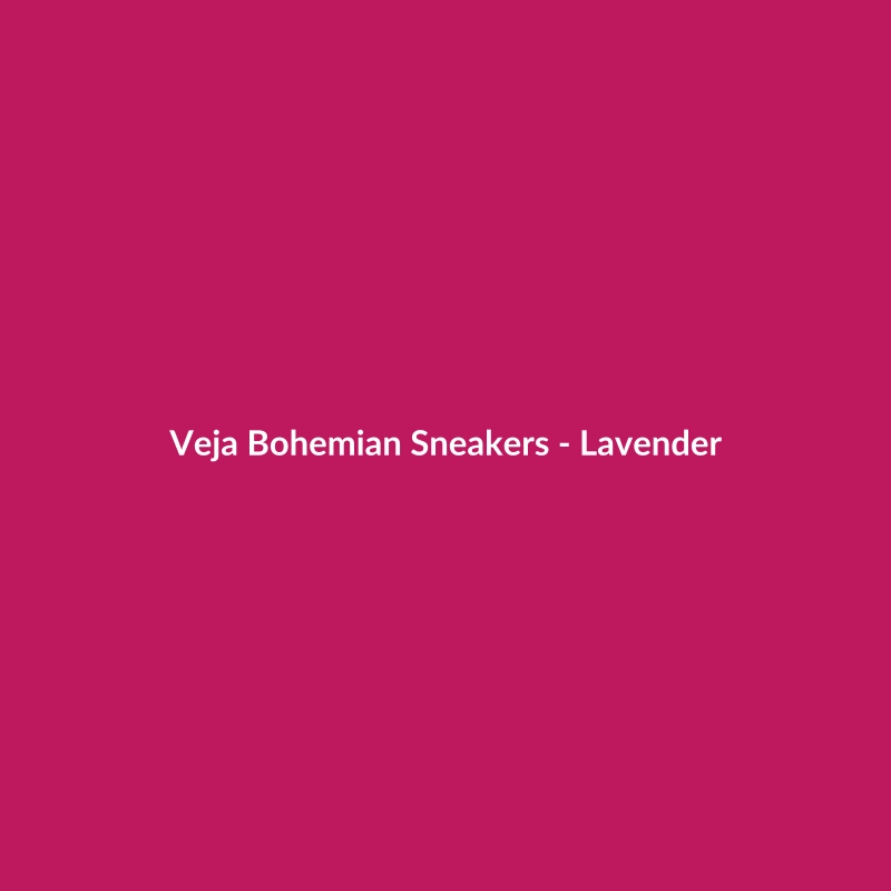 Veja Bohemian Sneakers in Lavender, made from sustainable cotton for women's casual wear.