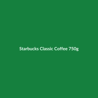 Starbucks Classic Coffee 750g bag, featuring a rich Colombian roast and the iconic Starbucks logo.