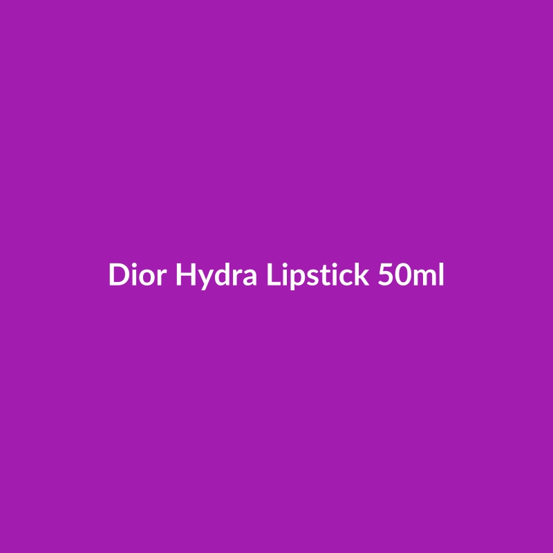 Dior Hydra Lipstick 50ml in its packaging, showcasing its luxurious design. Features Ceramides and Peptides for hydrating lip care.