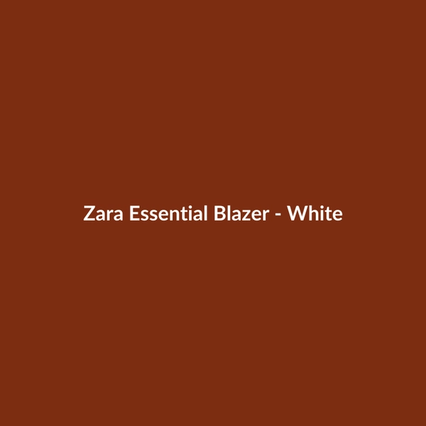 Zara Essential Blazer - White - 2
