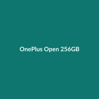 OnePlus Open 256GB smartphone in Titanium Gray, showcasing its foldable design and camera.
