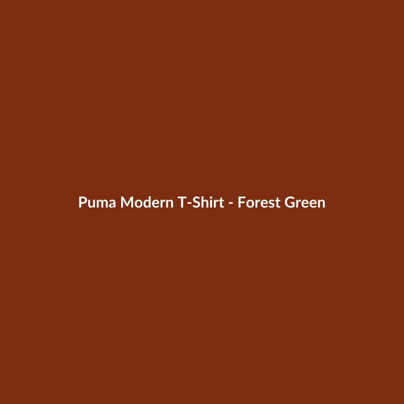 Puma Modern T-Shirt in Forest Green for Men, featuring a regular fit and nylon material.