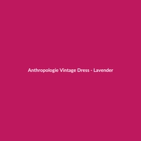 Anthropologie Vintage Lavender Cotton Dress for Women - Available in sizes L, 14, 4, 8, 0, 12, XL.