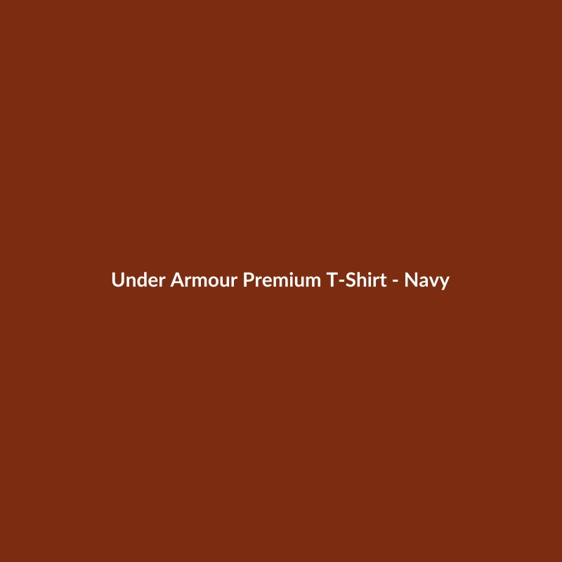 Under Armour Premium T-Shirt in Navy, featuring a tailored fit and made from a soft cashmere blend for men.