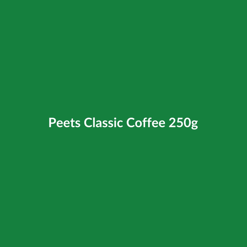 Bag of Peet's Classic Coffee 250g, a vegan coffee product from the USA.