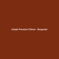 Uniqlo Premium Chinos in Burgundy, Men's Athletic Fit, Cashmere Blend fabric.