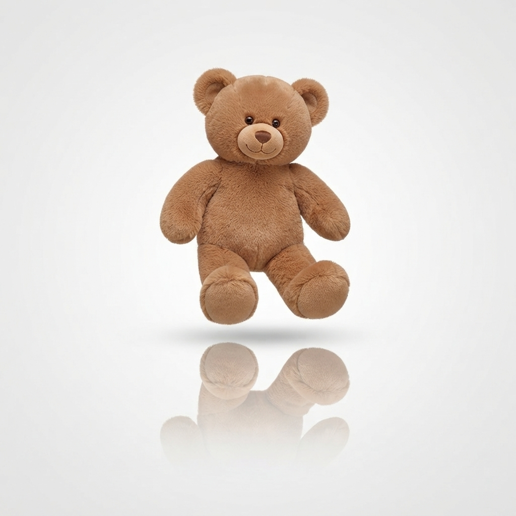 A solid purple background with white text in the center reading 'Build-A-Bear Classic Teddy Bear'.