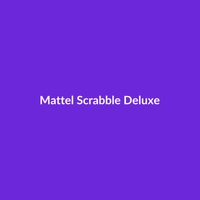 Mattel Scrabble Deluxe board game with metal pieces and a classic game board, suitable for family play.