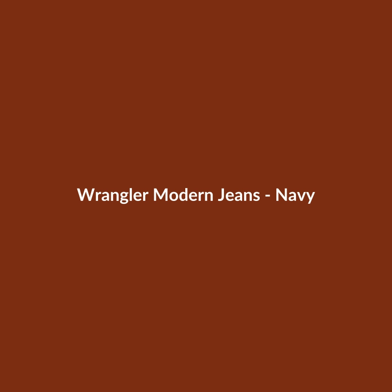 Wrangler Modern Jeans in Navy, featuring an athletic fit and a premium cashmere blend material.