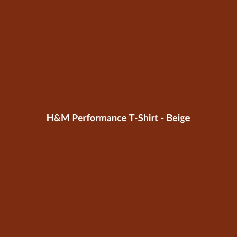 H&M Performance T-Shirt in Beige for Men, featuring an athletic fit.