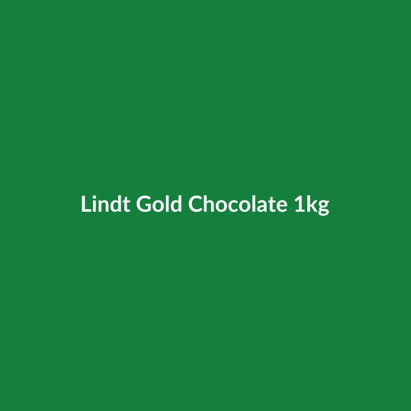 Lindt Gold Chocolate 1kg bar, vegan and organic, made in Italy