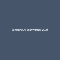 Samsung AI Dishwasher 2025 in Silver finish, showcasing smart features and A+++ energy rating.