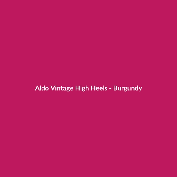 Aldo Vintage High Heels - Burgundy - 2