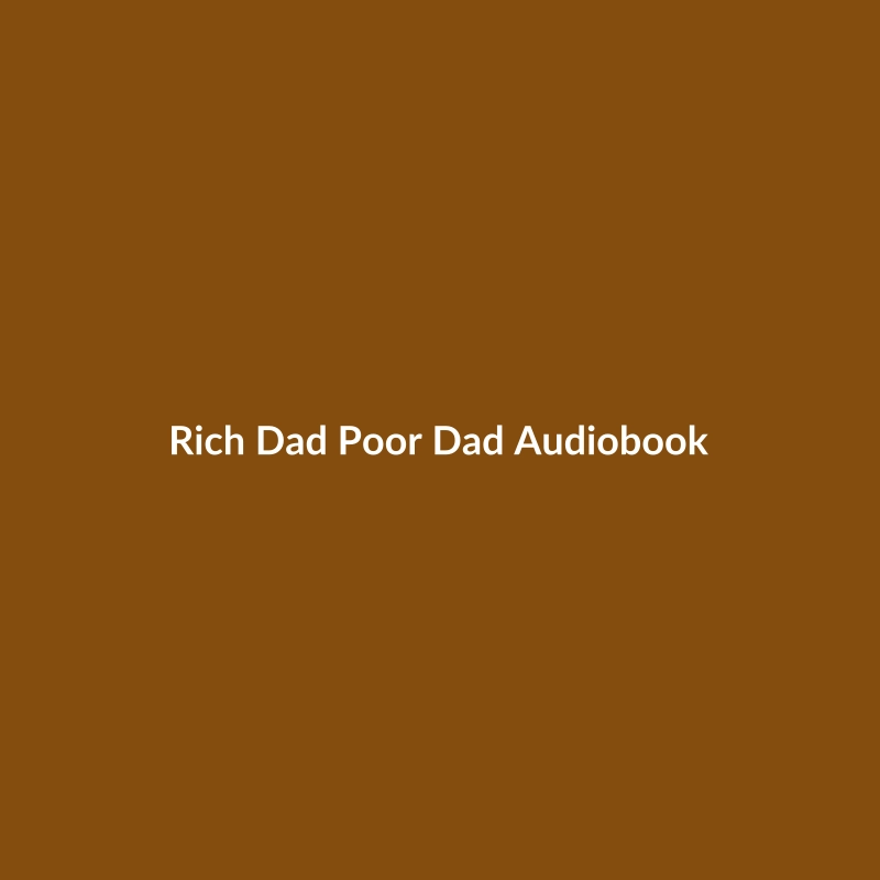 Rich Dad Poor Dad Audiobook by Robert Kiyosaki, a business and finance book from Stationery Hub.