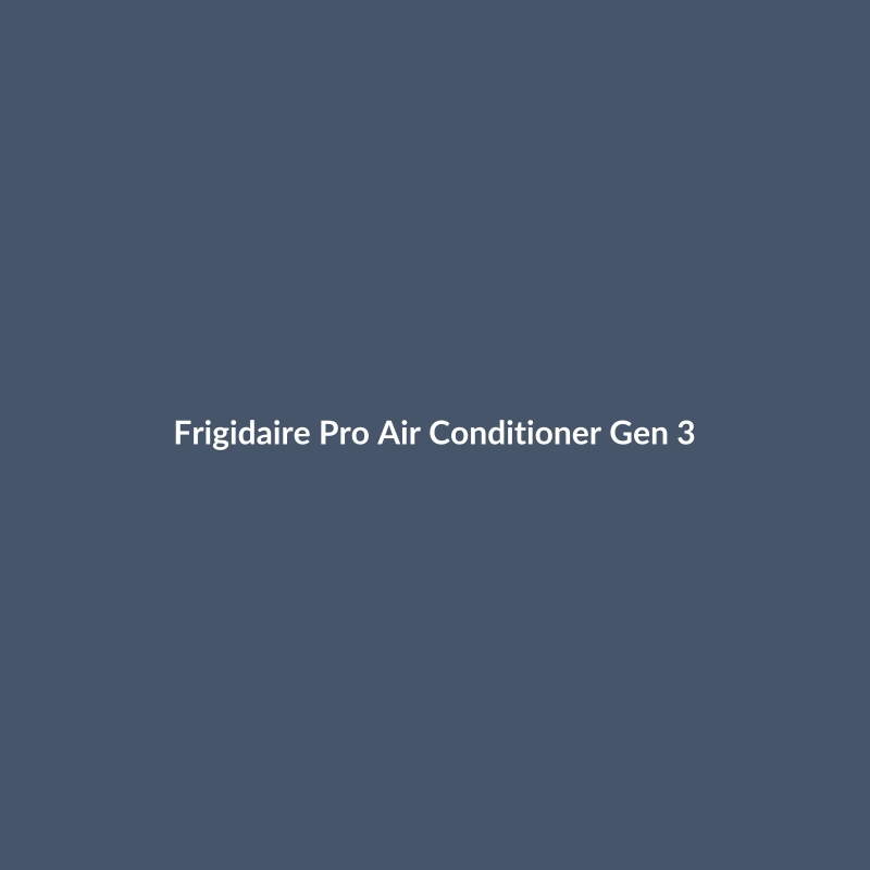 Frigidaire Pro Air Conditioner Gen 3 in White, showing its modern design and control panel.